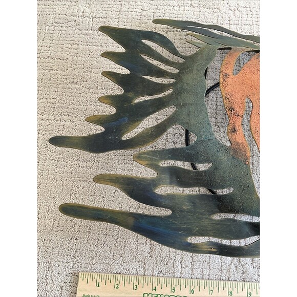 Large Metal Fish Sculpture From Cabo. With Candle Holder. Hanging - Picture 6 of 16